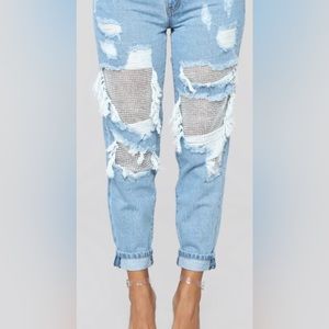 Denim bling blue jeans